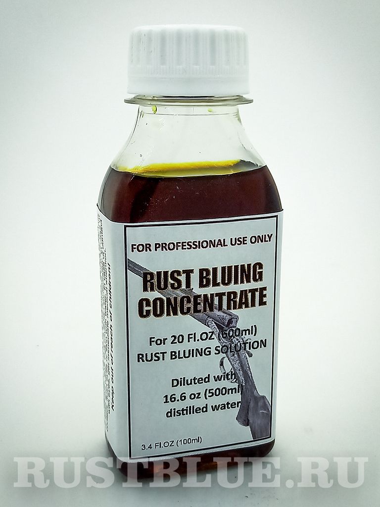 Rust bluing solution concentrate